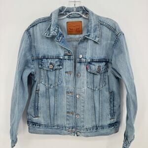 Levi Strauss Co Original Riveted Denim Trucker Button Jacket Light Wash Size S